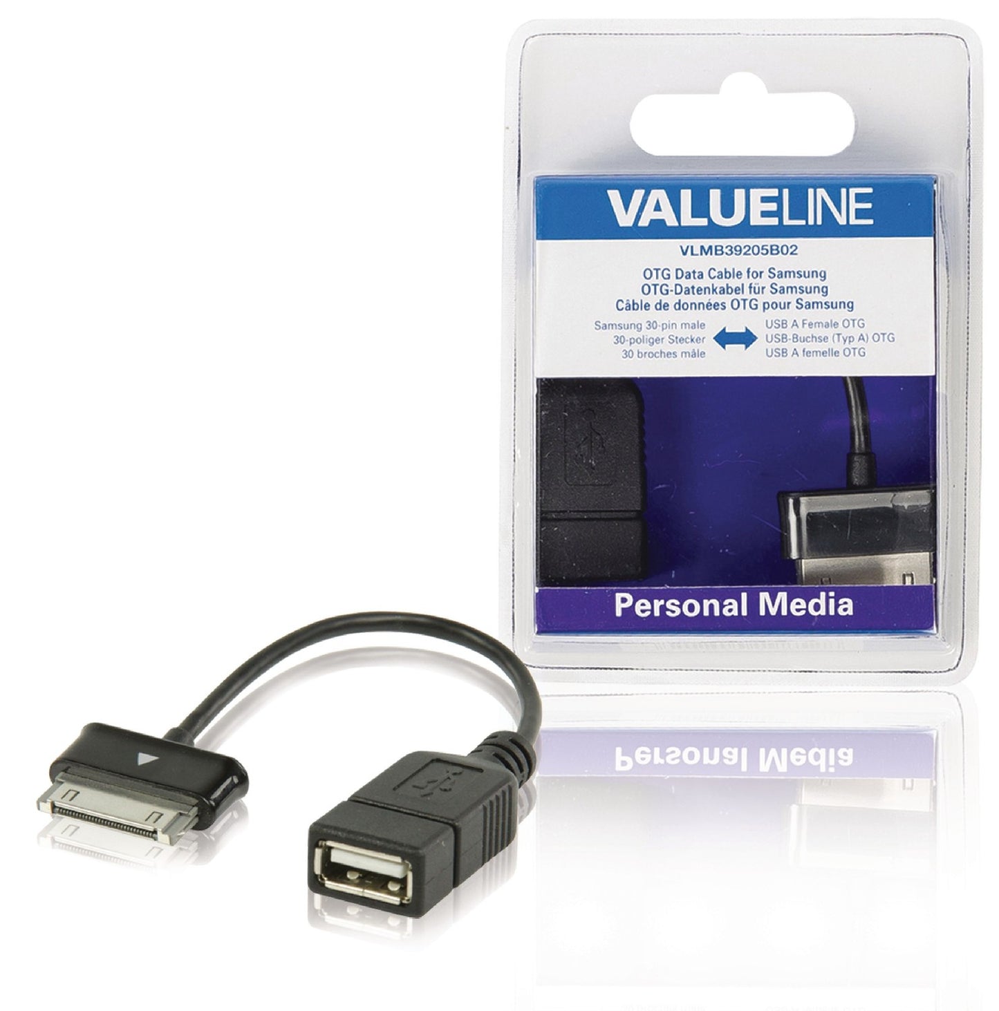 Sync and Charging Cable Samsung 30-Pin Male - USB A female 0.20 m Black