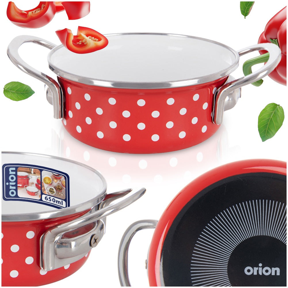 TECKA enameled pot 14 cm, 650 ml