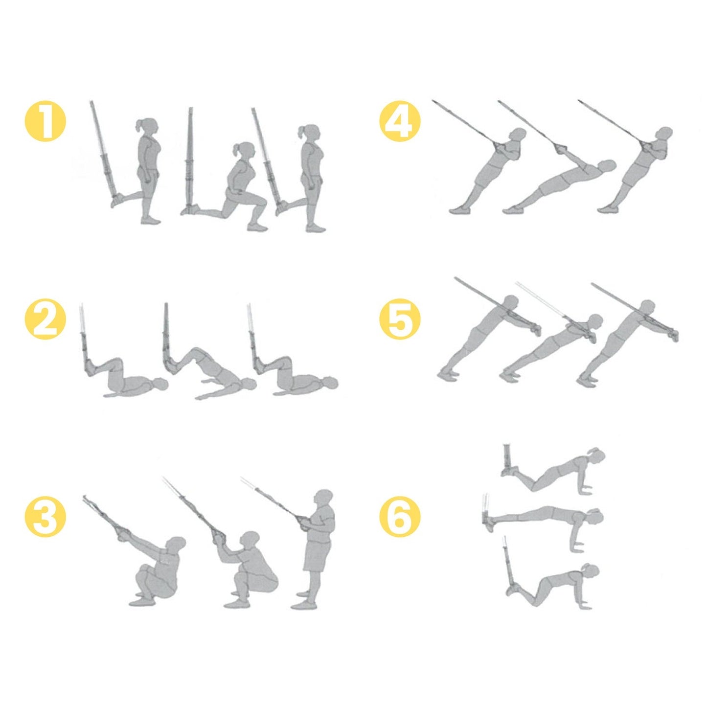 TRX Training Band Set NS-956 Black/Yellow