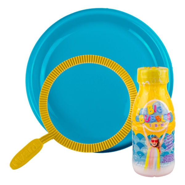 TUBAN Soap Bubble Set in a net hoop soap bubbles + liquid 250ml