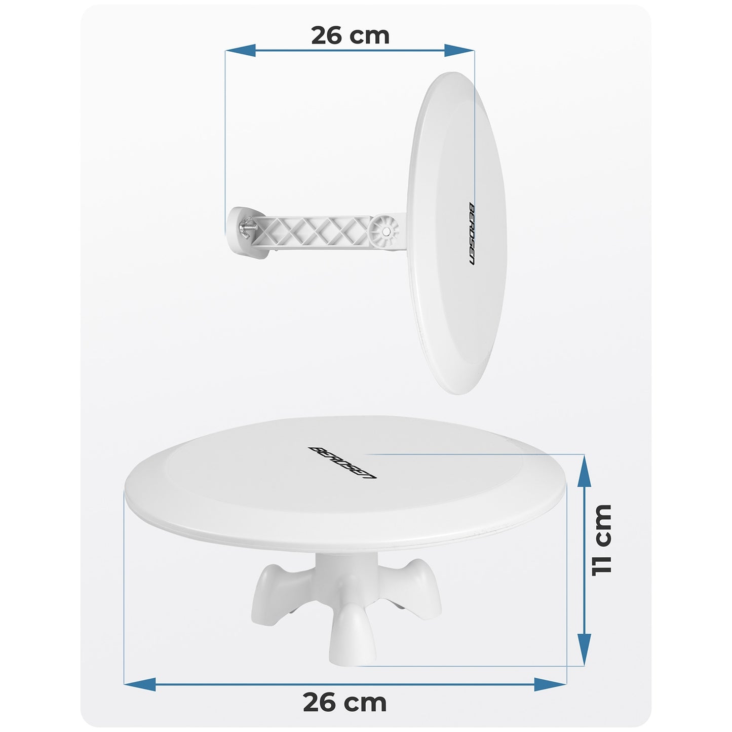 TV Antenna, Indoor/Outdoor, Ultra HD 4K, White