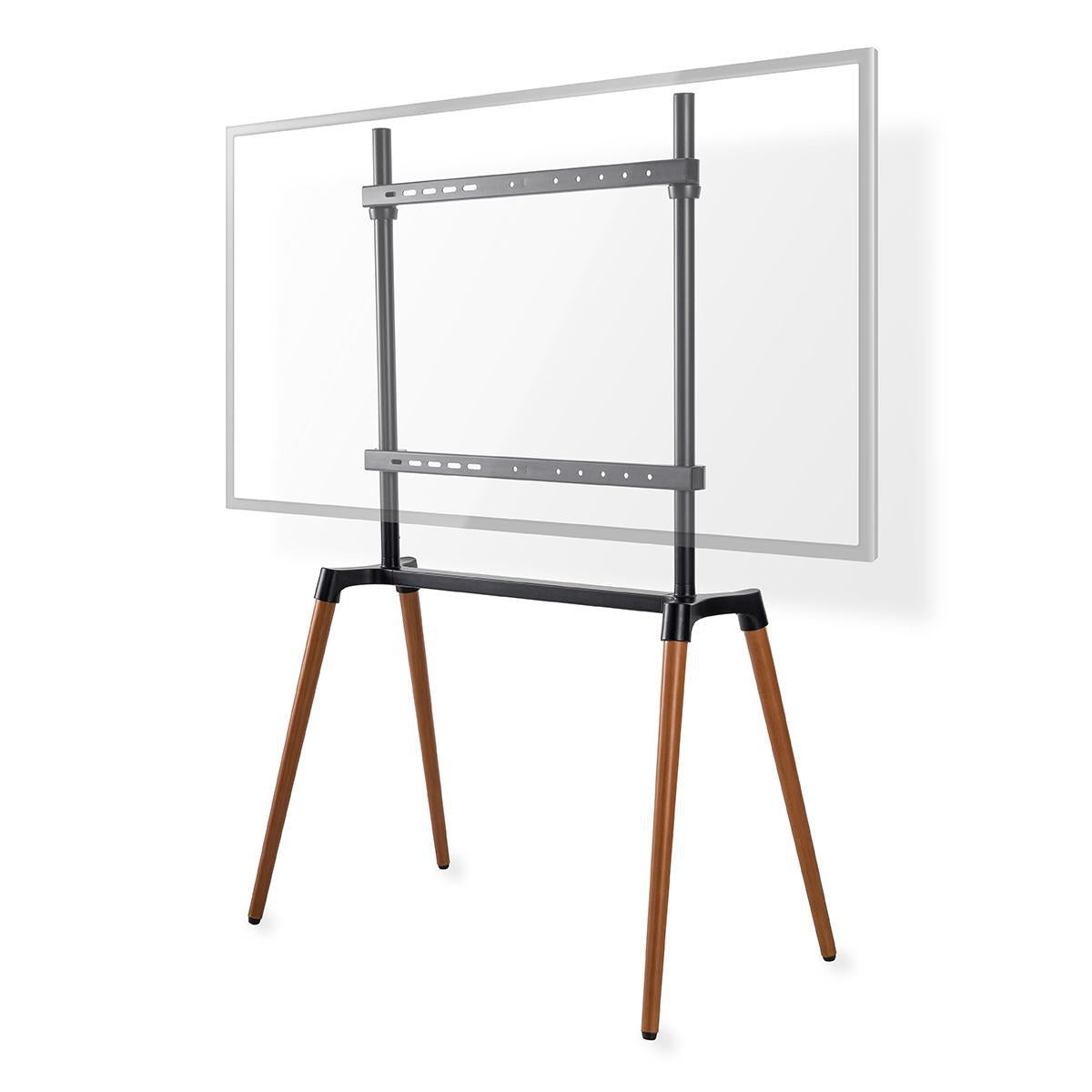 TV Floor Stand | 60 - 75 " | Maximum supported screen weight: 40 kg | Scandinavian Design | Anti-tip strap | Snap-lock | Aluminium / Steel | Black