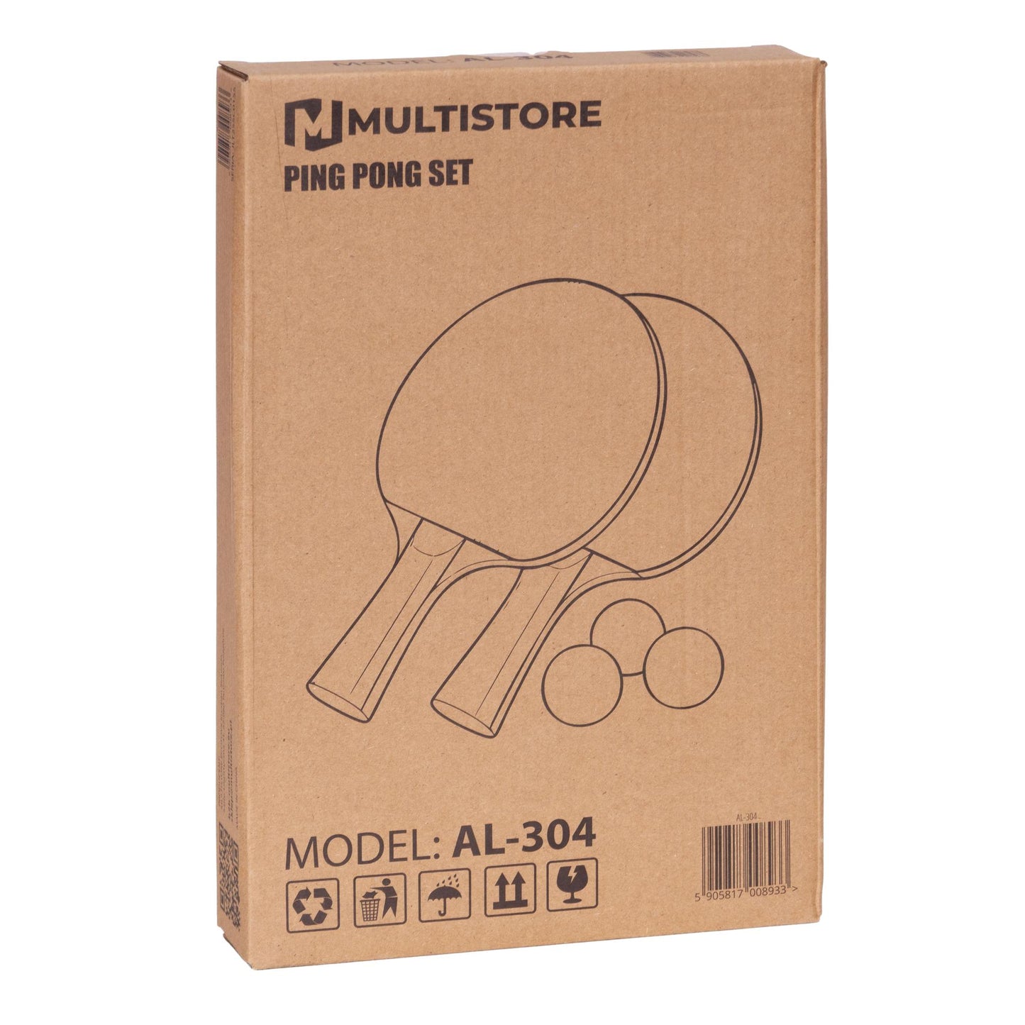 Table Tennis Set with 2 Paddles & 3 Balls