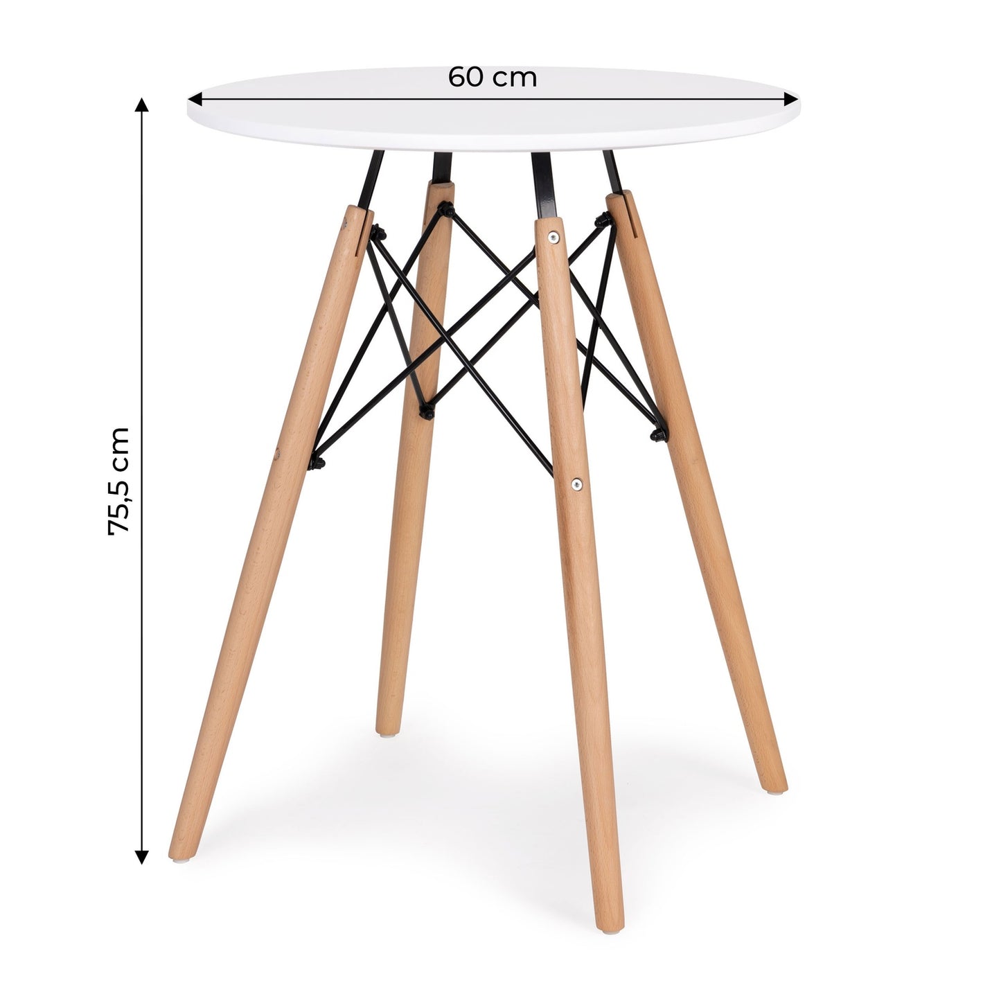 Table modern table for dining room living room kitchen 60cm