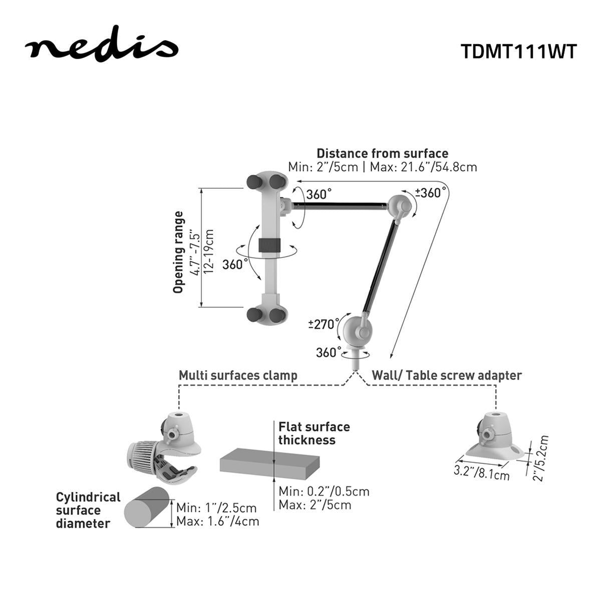 Tablet Stand | Universal | Interactive | Metal / White