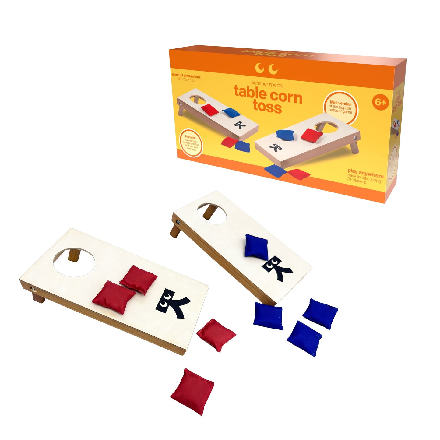 Tabletop Corn Toss Game Set with 2 Boards and 8 Bean Bags