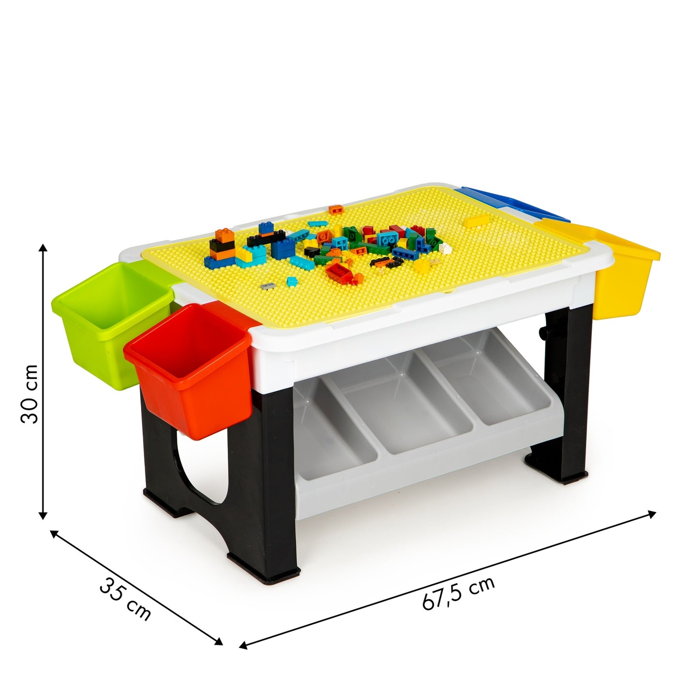 Table to play with stacking blocks for children