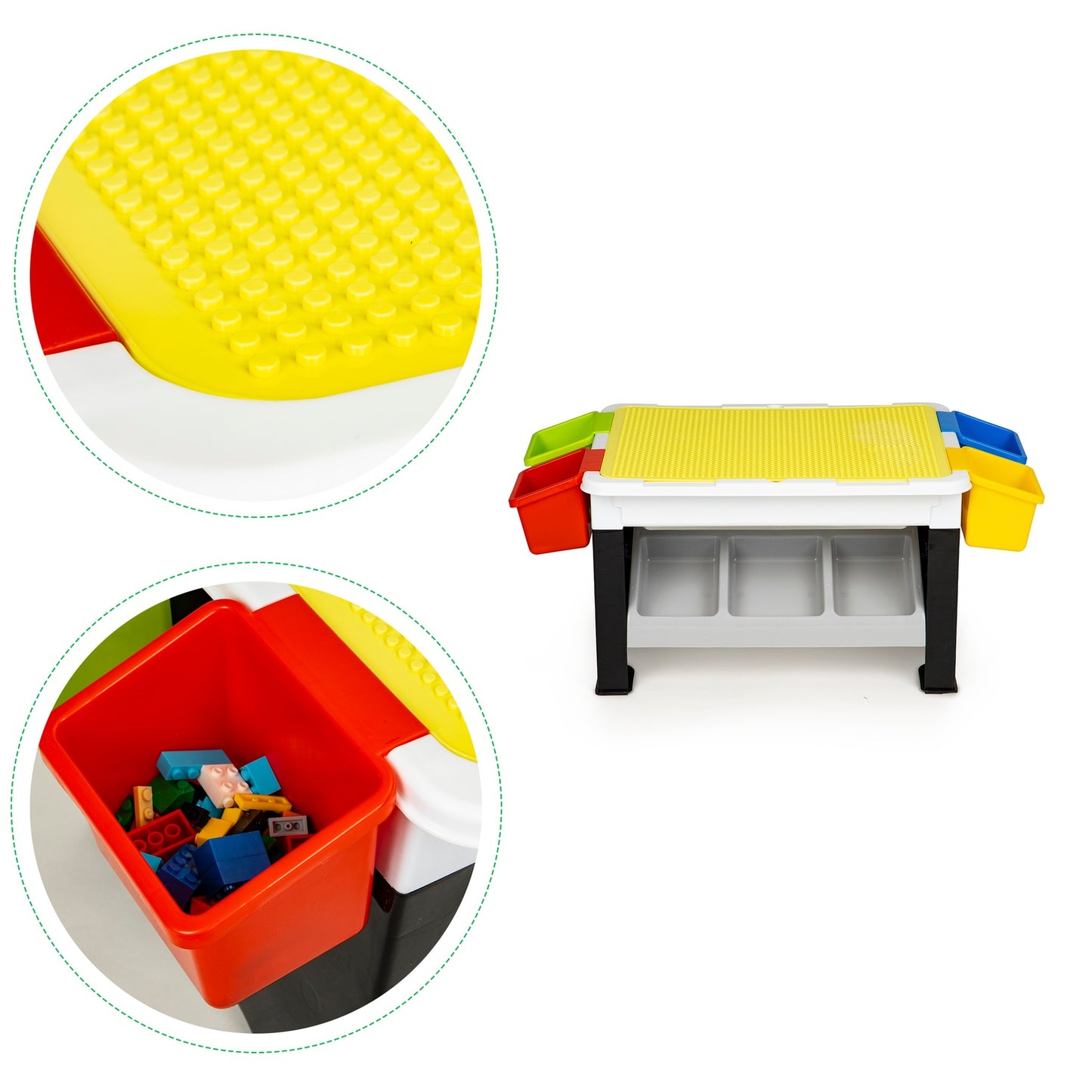 Table to play with stacking blocks for children