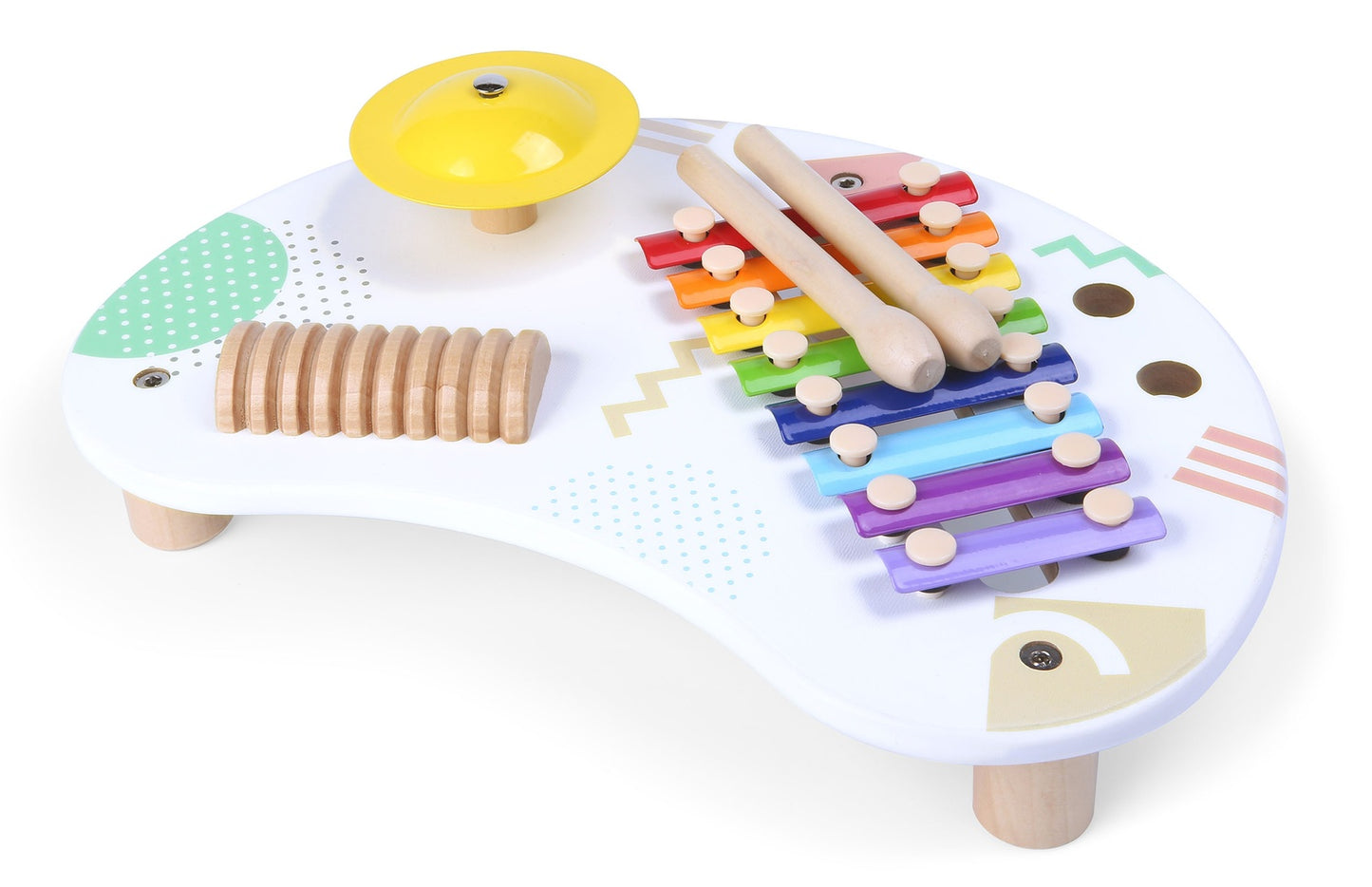 Table with instruments, musical table, cymbals +18m ECOTOYS
