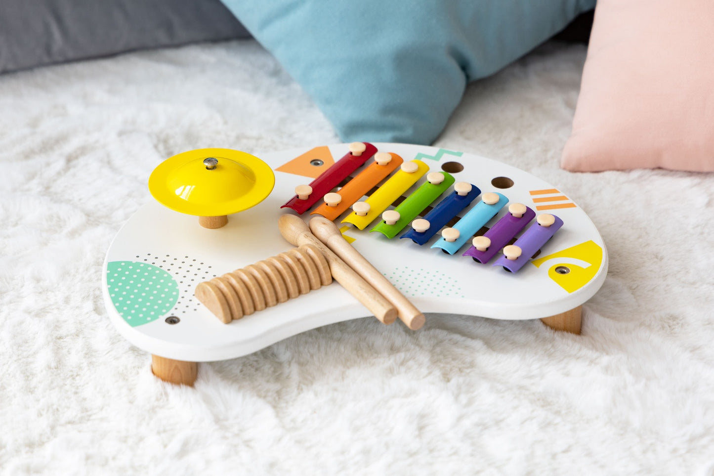 Table with instruments, musical table, cymbals +18m ECOTOYS
