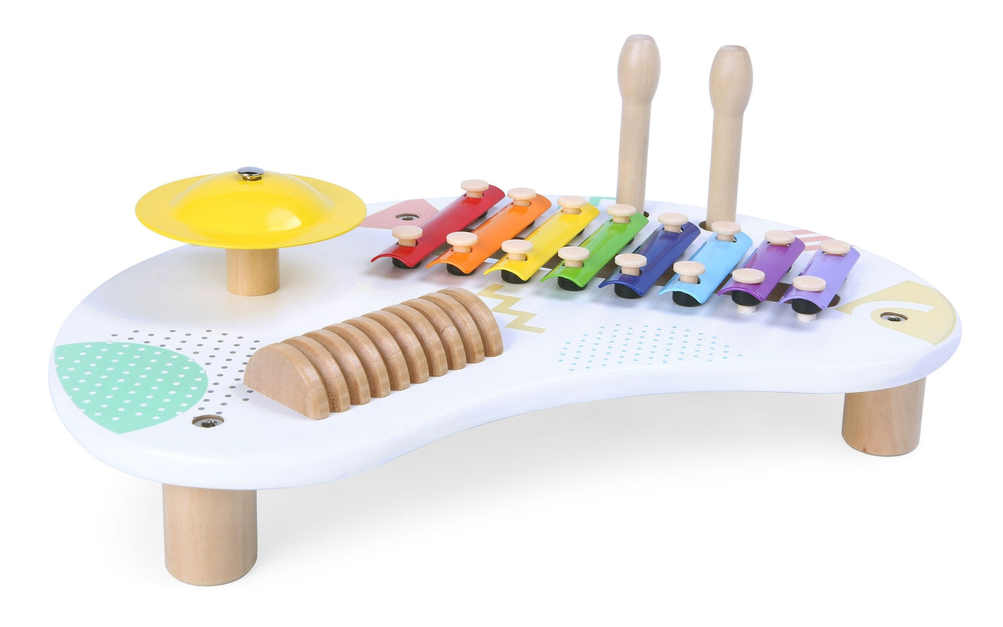 Table with instruments, musical table, cymbals +18m ECOTOYS