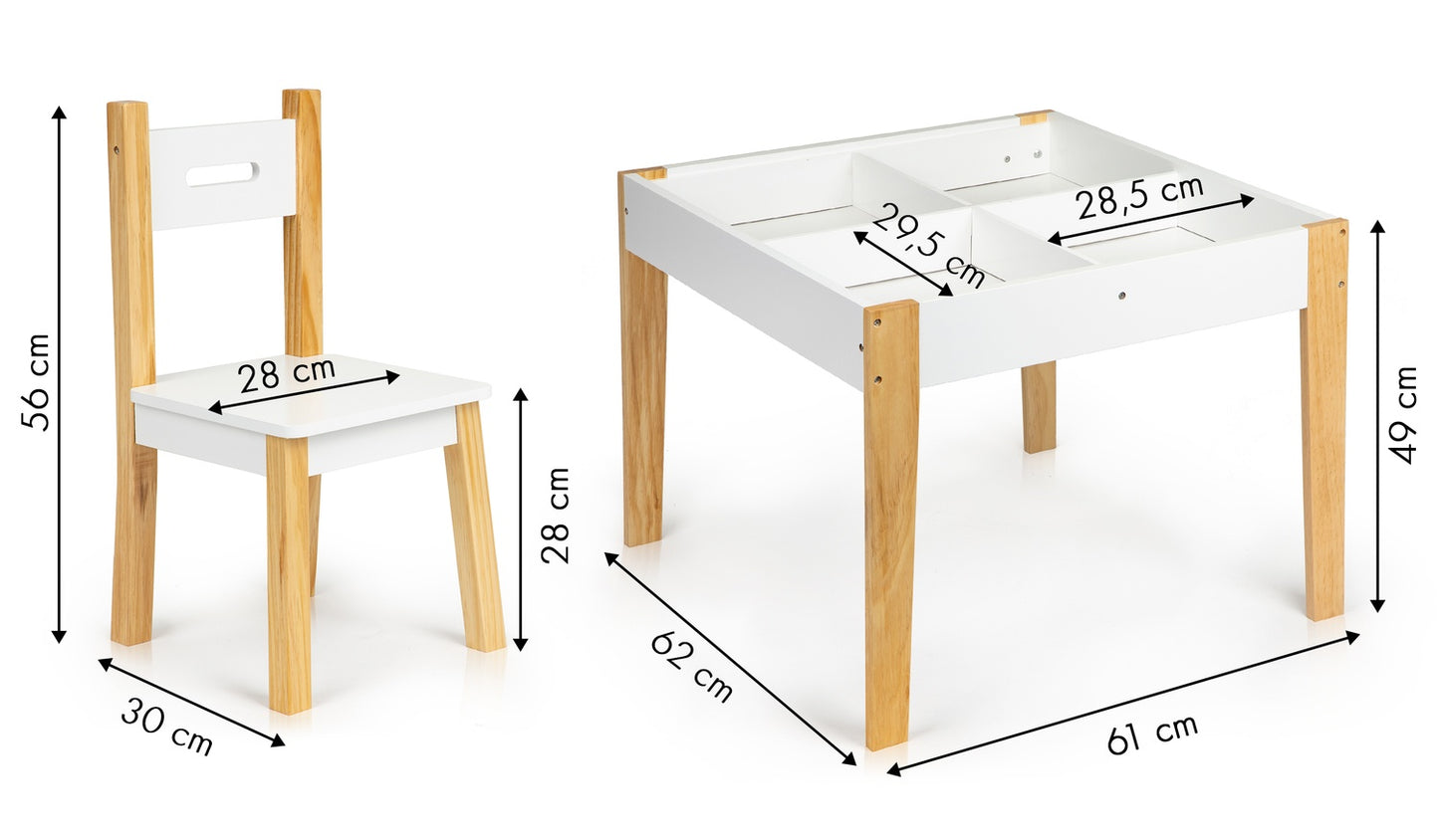 Table with two chairs children's furniture set ECOTOYS
