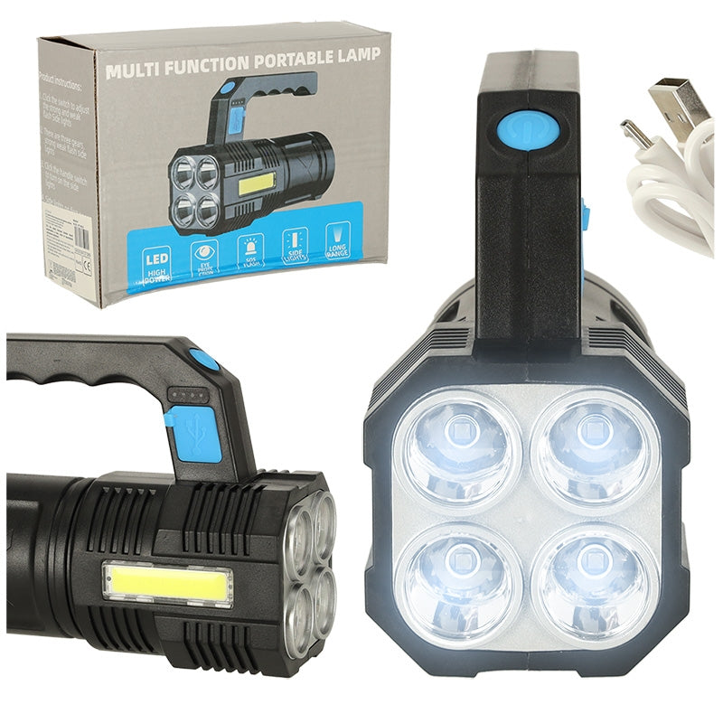 Tactical rechargeable military LED searchlight