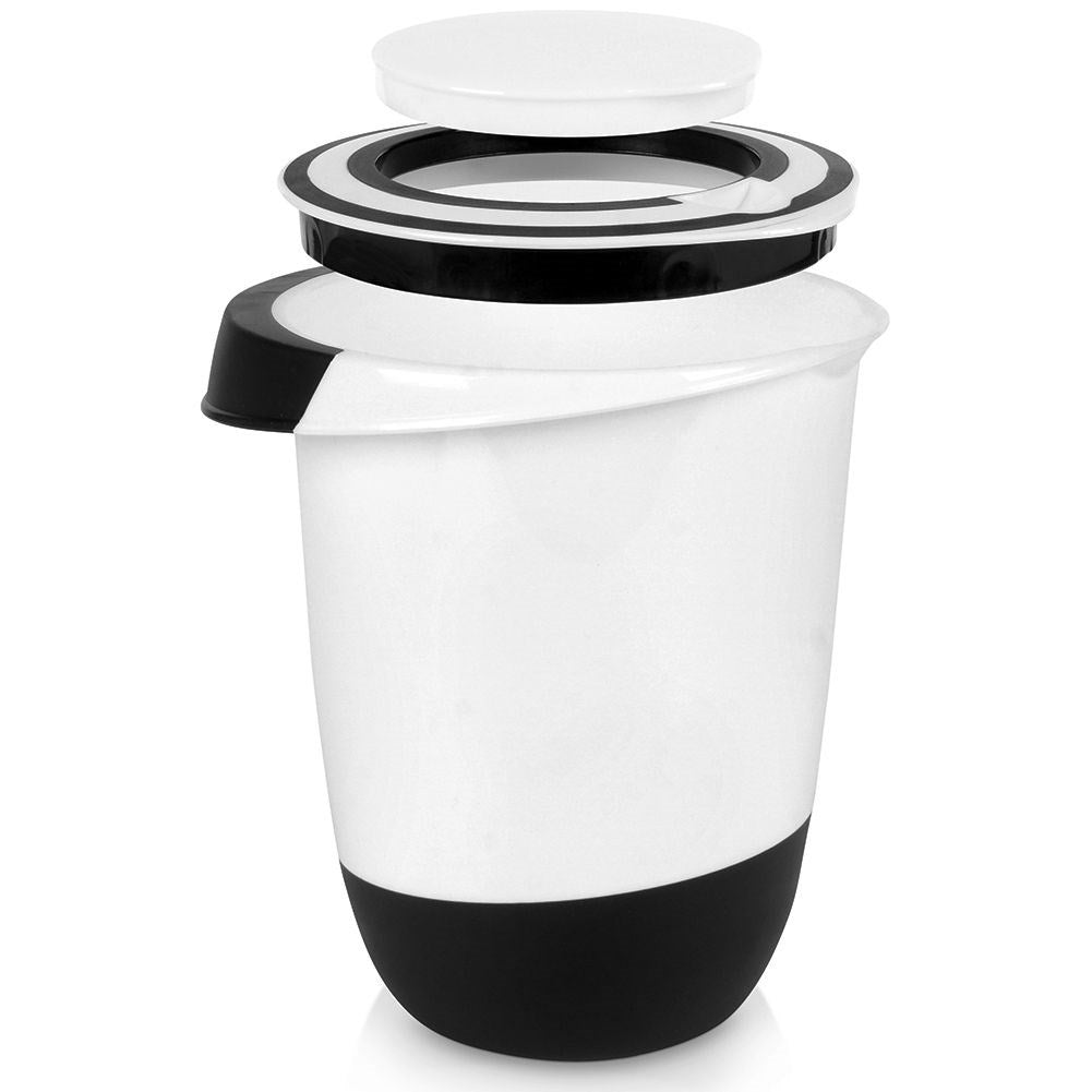 Tall Mixing Bowl with Lid for Easy Mixing and Whipping
