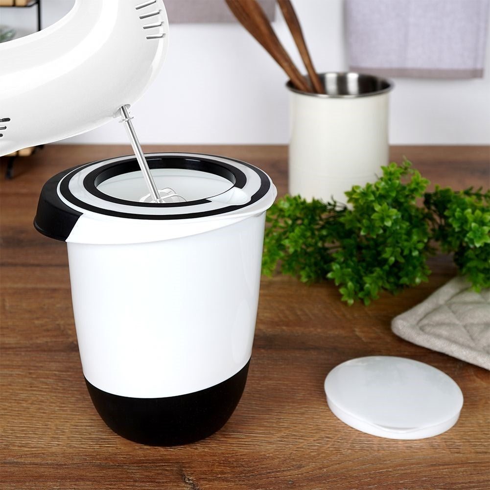 Tall Mixing Bowl with Lid for Easy Mixing and Whipping