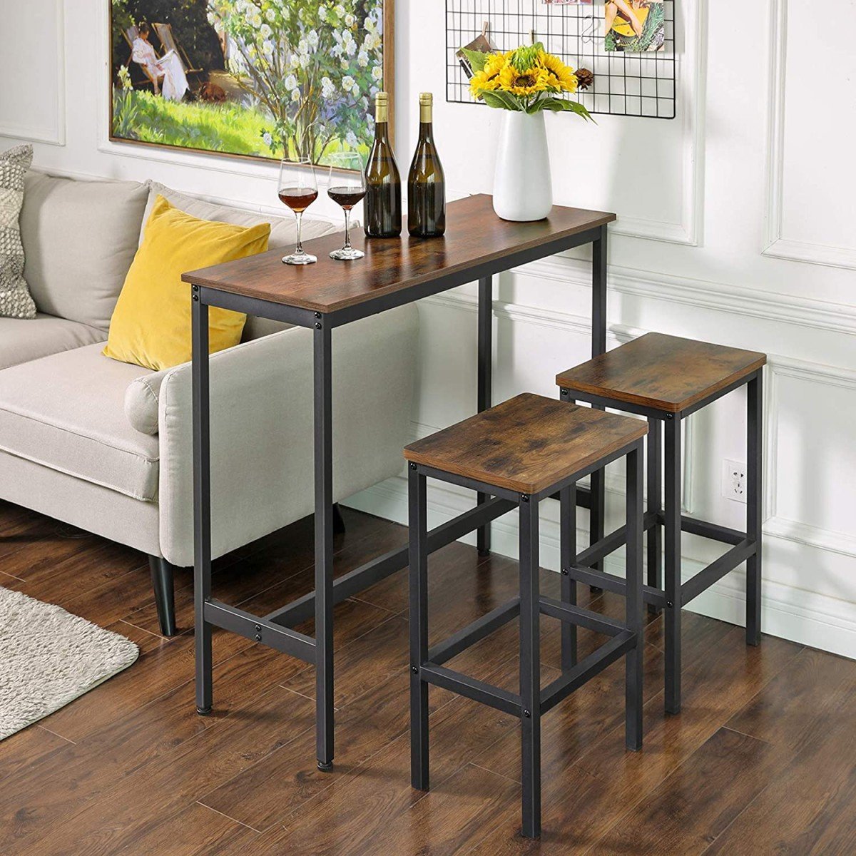Tall narrow kitchen bar table Industrial Loft