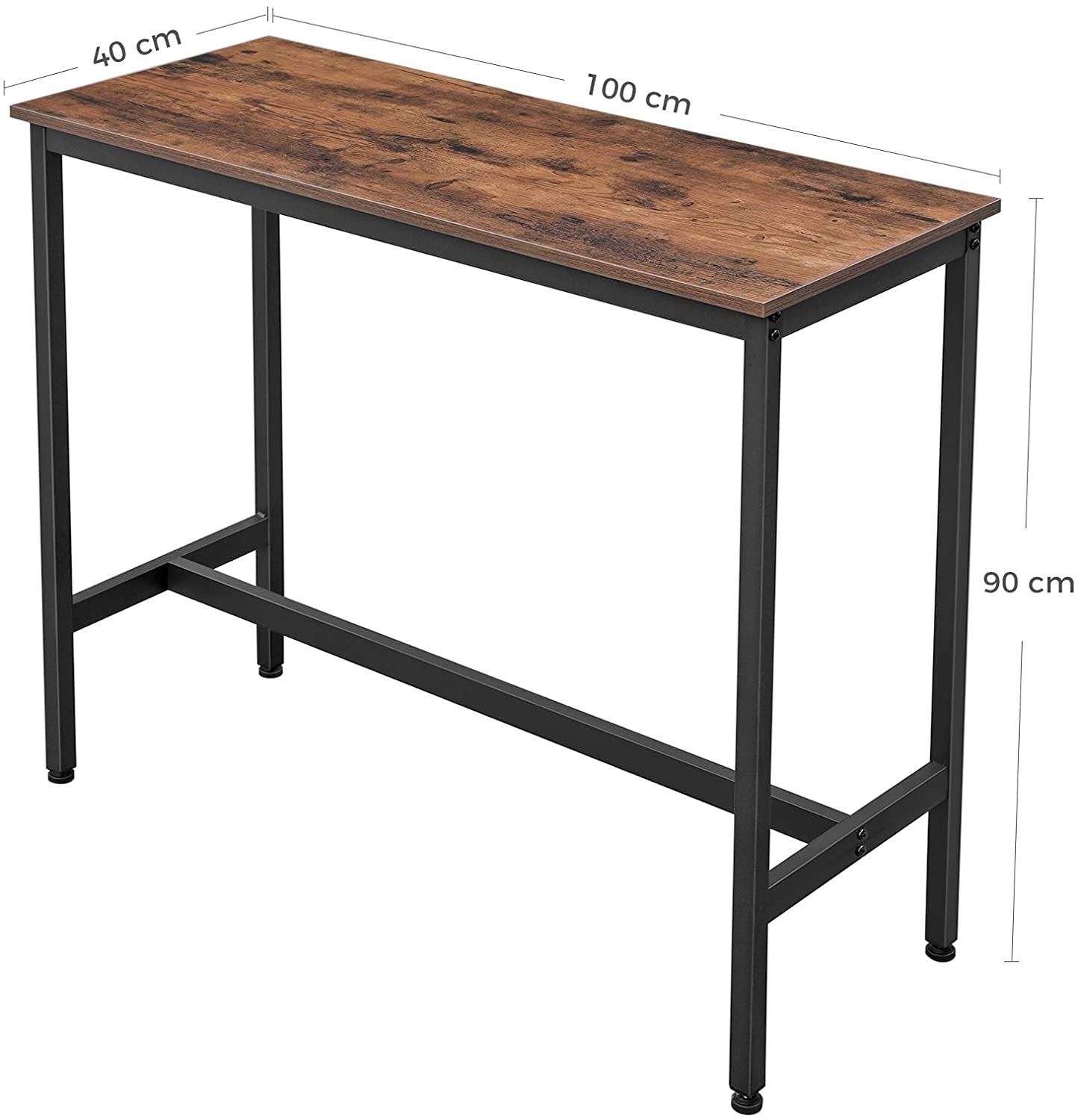 Tall narrow kitchen bar table Industrial Loft
