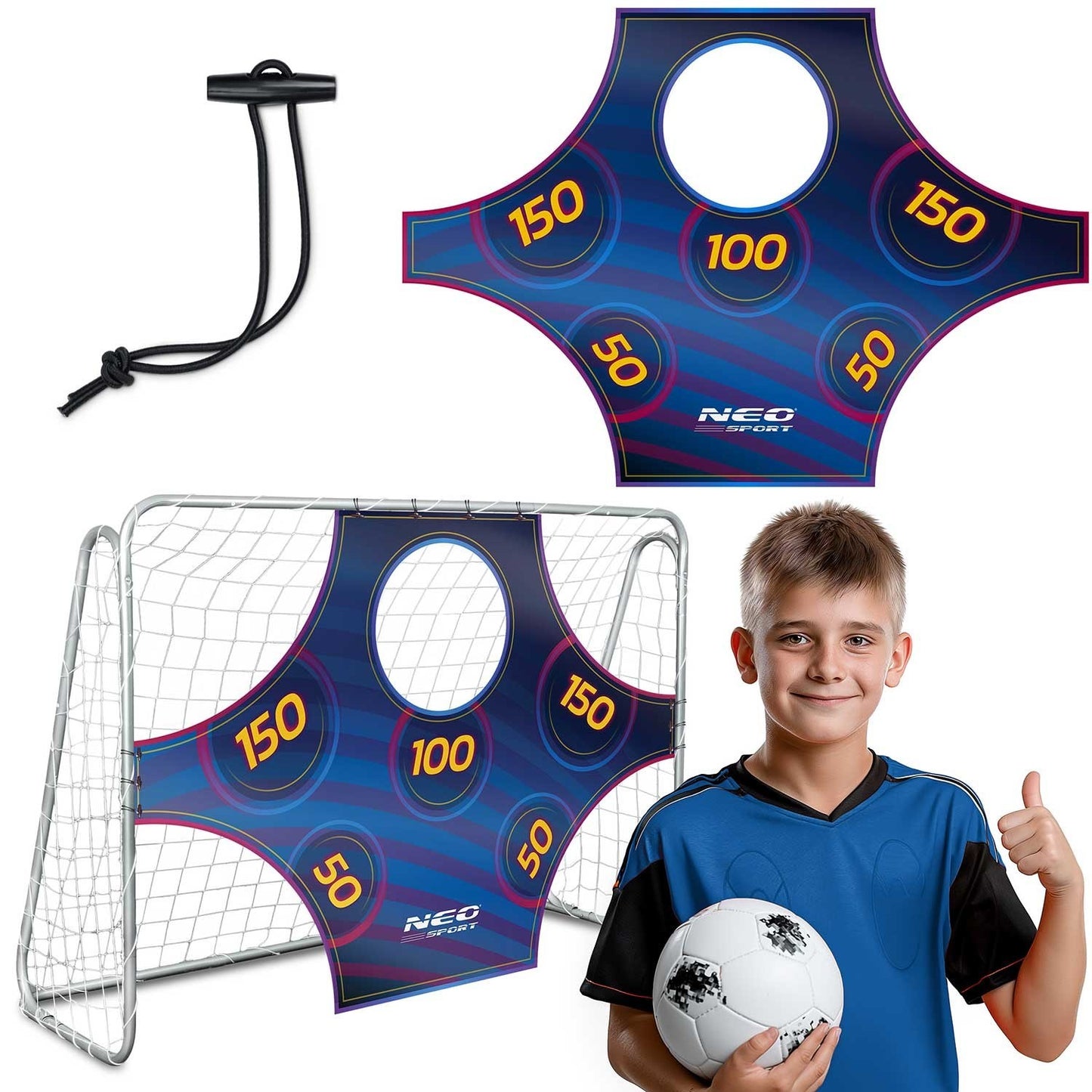 Target board for soccer goals Neo-Sport 215 x 150 cm