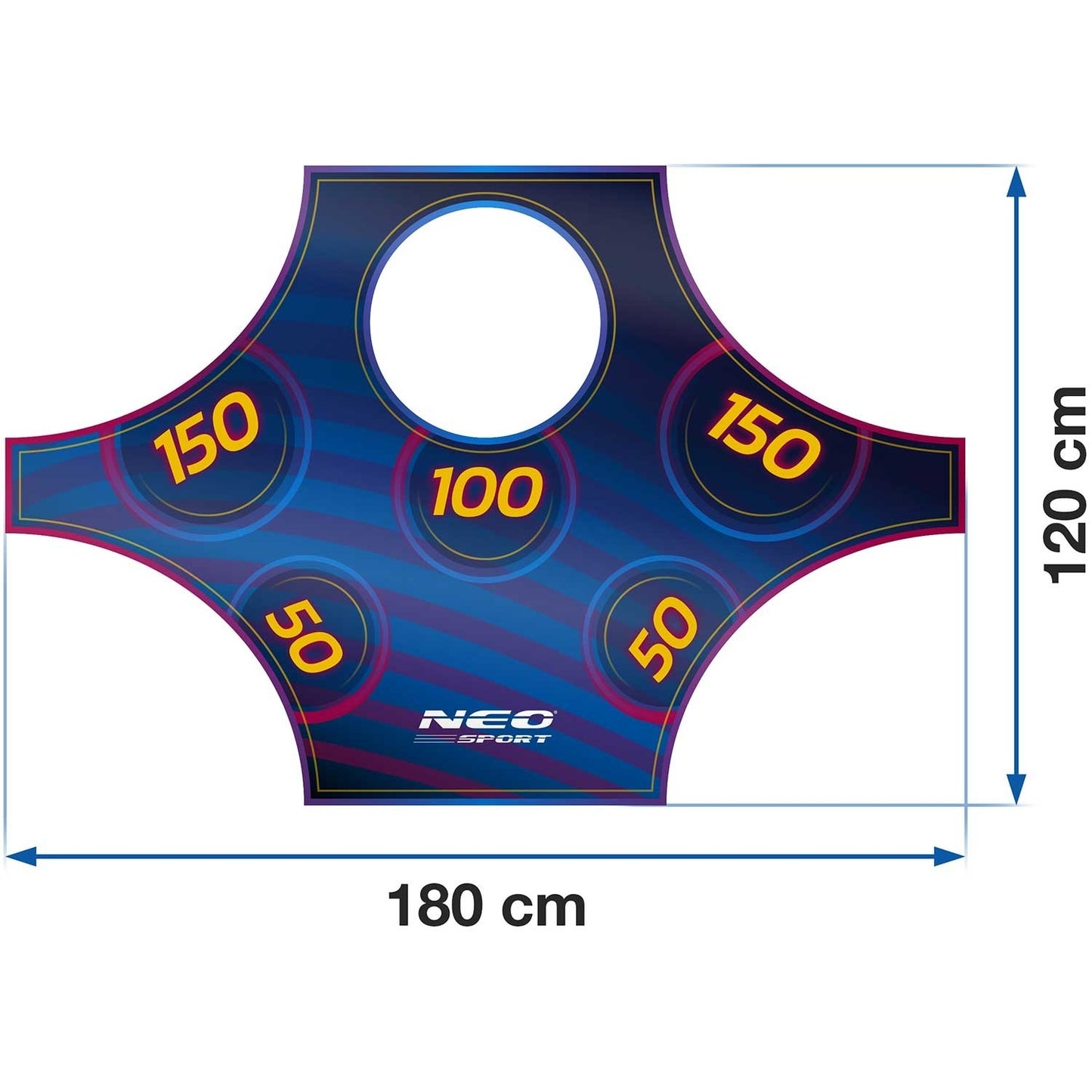 Target board for soccer goals Neo-Sport 215 x 150 cm