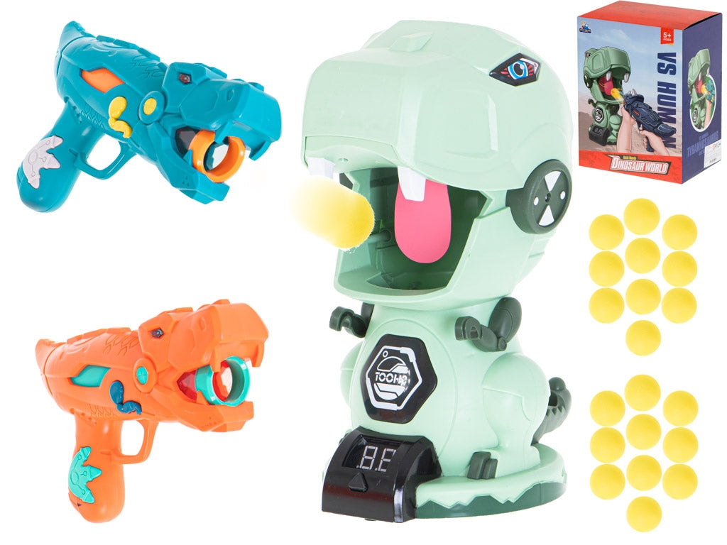 Target shooting 2 guns + 20 balls dinosaur