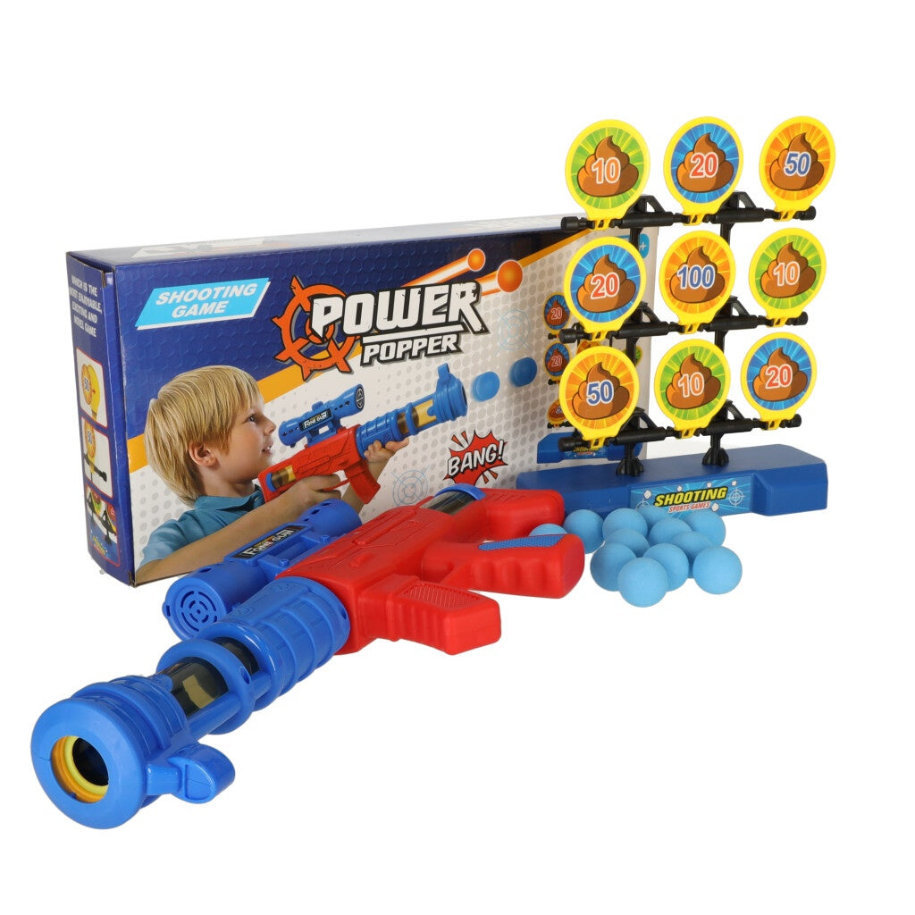 Target shooting moving target ball pistol