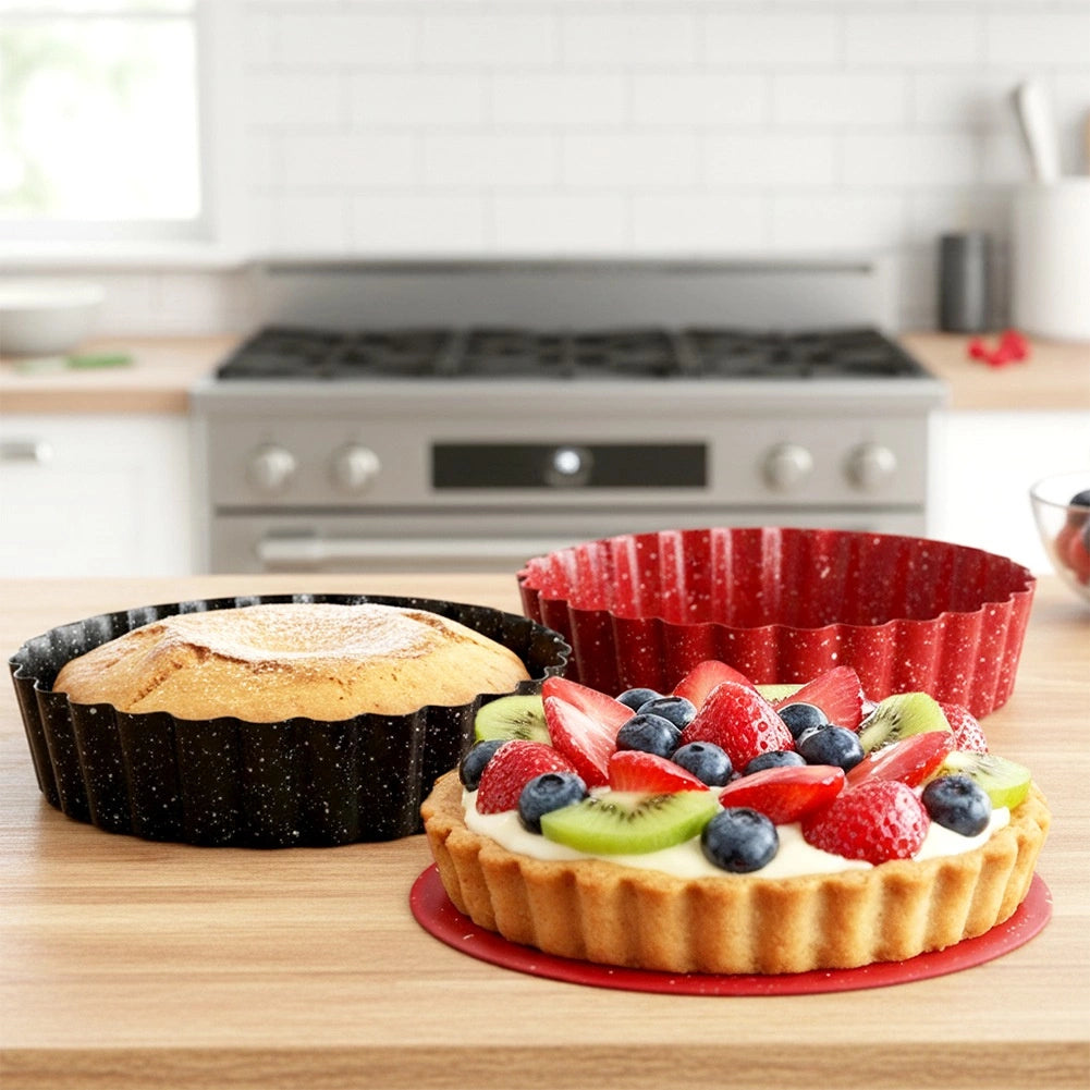 Tart Pans with Removable Bottom, Non-Stick, 12 cm, 2 pcs