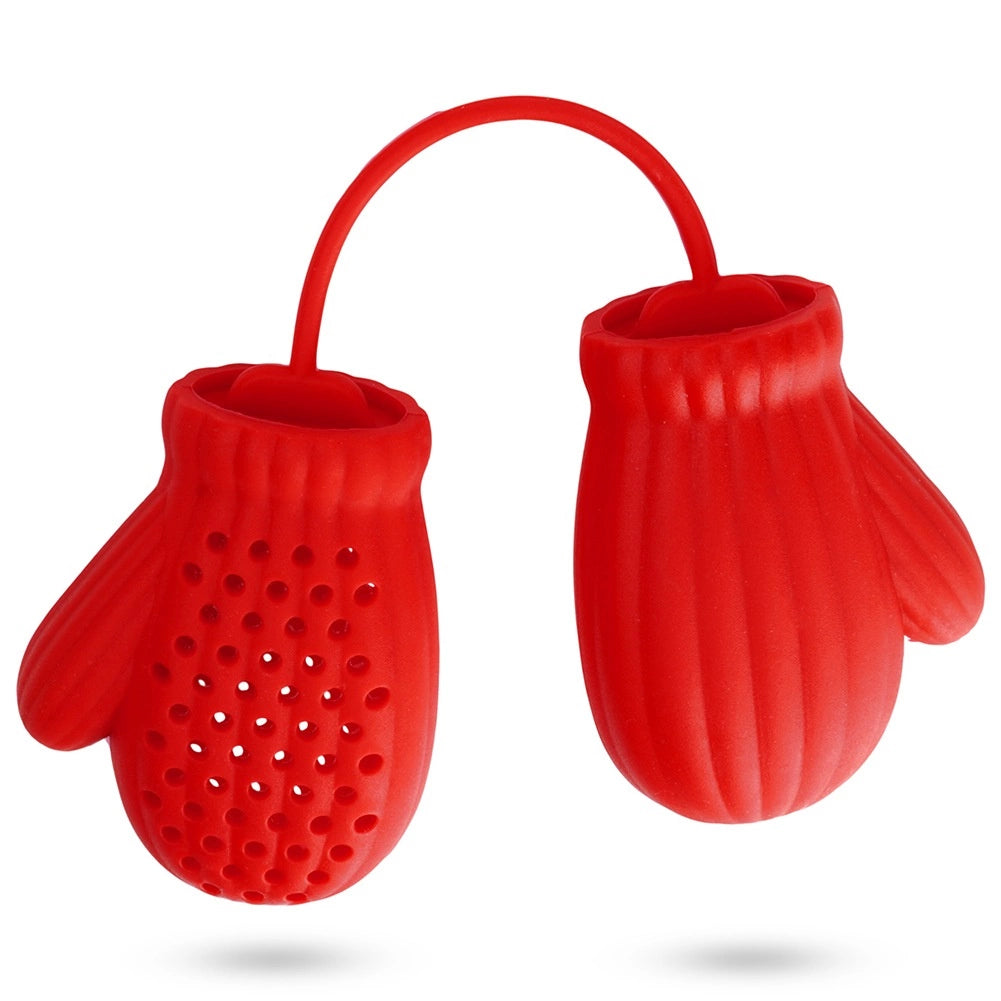 Tea Infuser Silicone Red Glove Shape – Easy Clean, Gift Idea