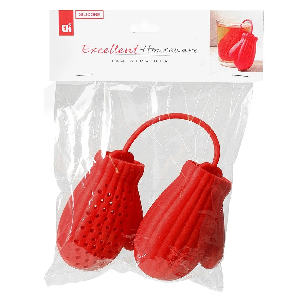 Tea Infuser Silicone Red Glove Shape – Easy Clean, Gift Idea