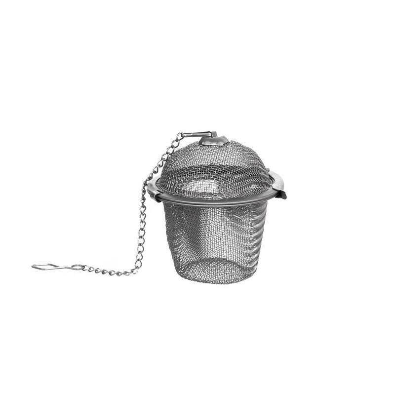 Tea and herbal filter in stainless steel with practical hook