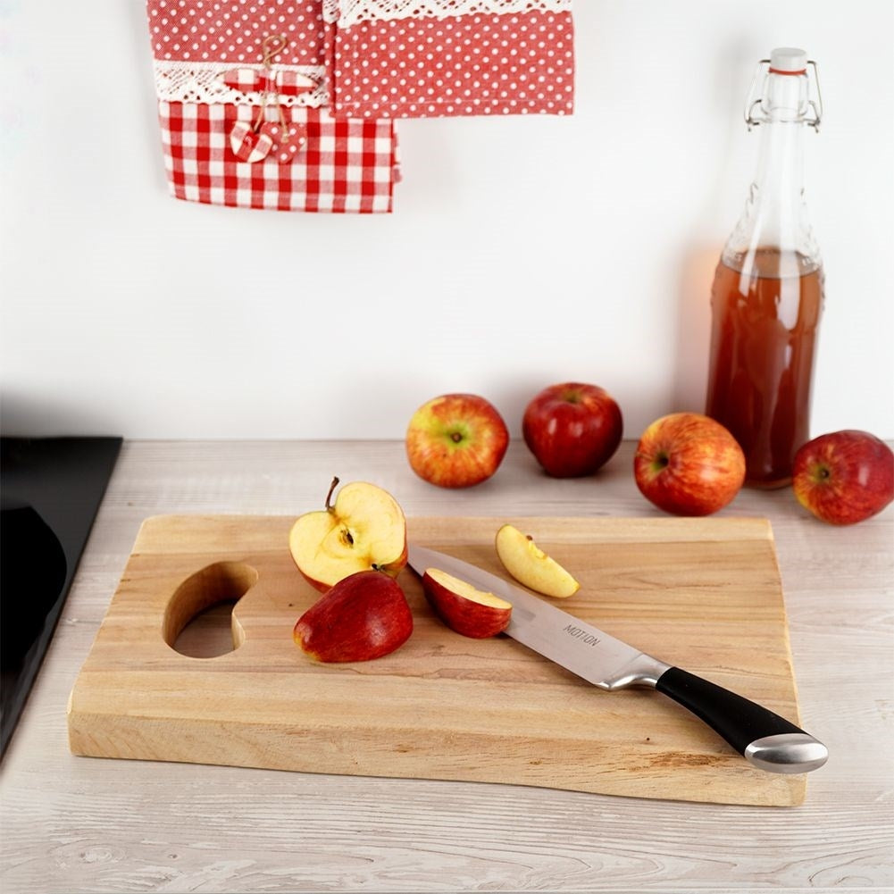 Teak wood cutting board with handle and antibacterial properties
