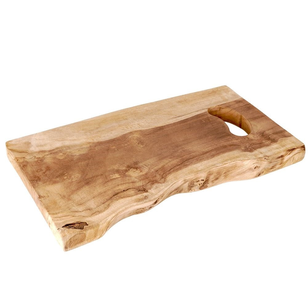 Teak wood cutting board with handle and antibacterial properties