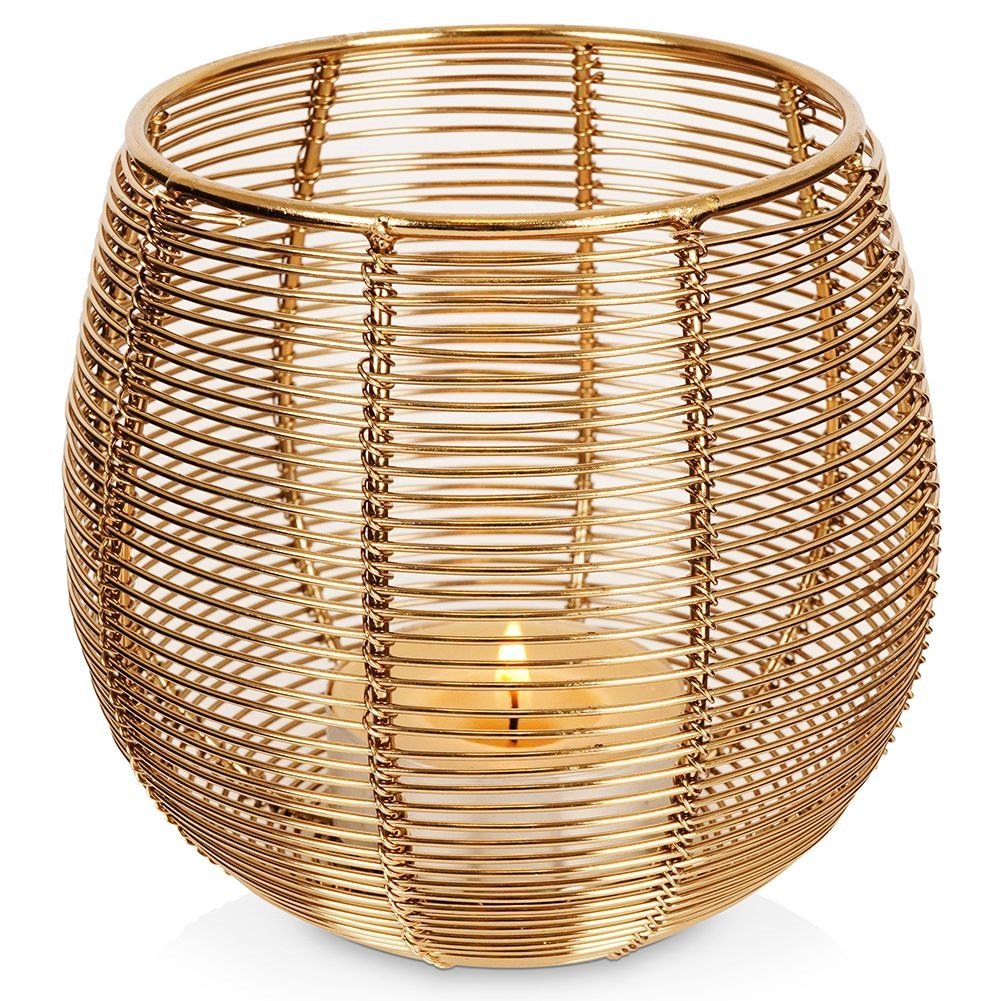 Tealight Light Holder in Gold - Elegant Bowl-shaped Design
