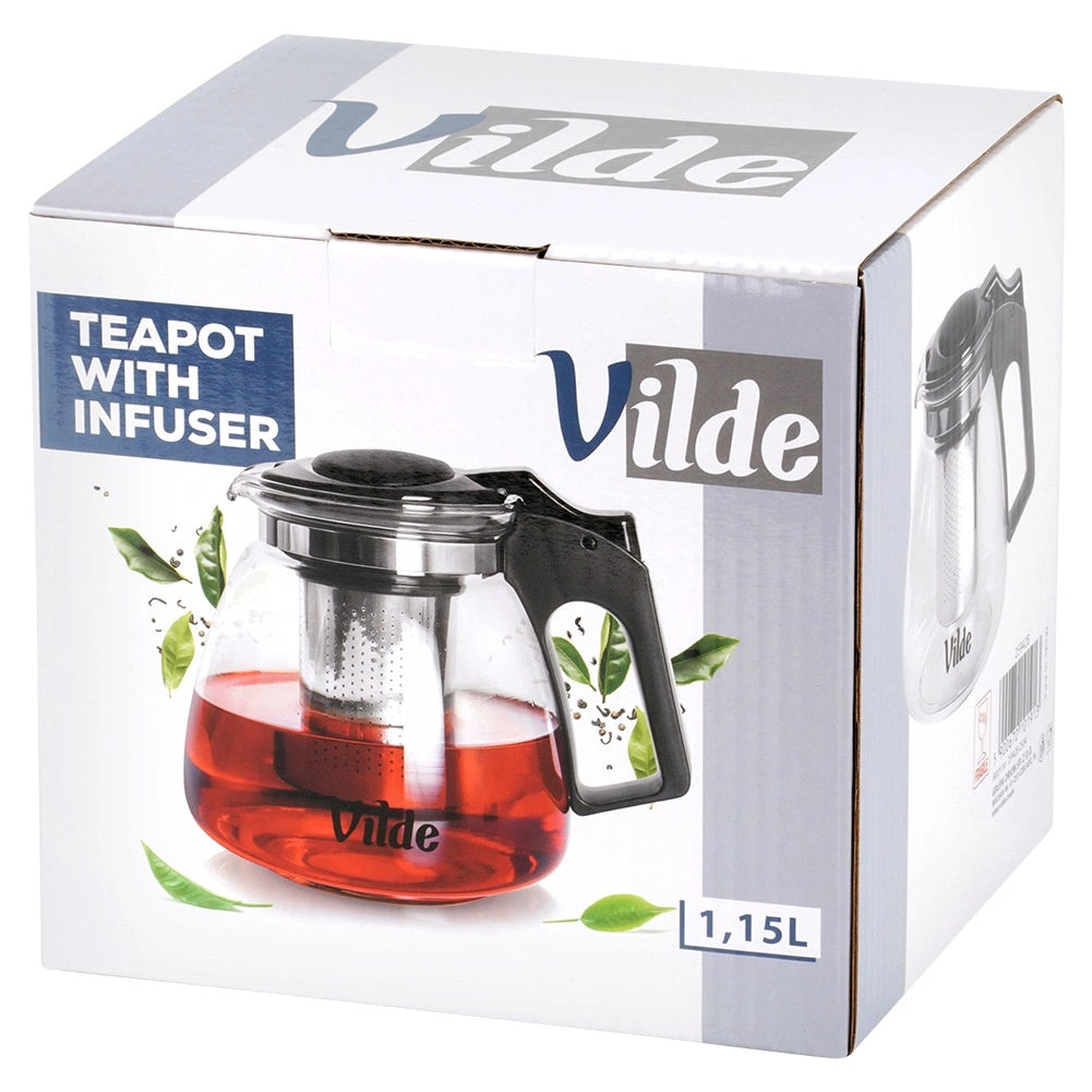 Teapot with Infuser, Borosilicate Glass, 1.15L