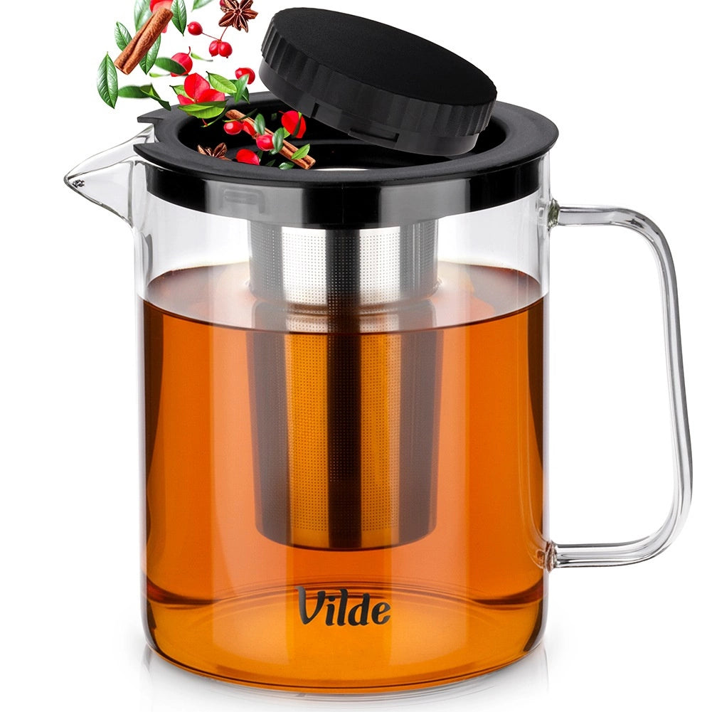 Teapot with Infuser, Borosilicate Glass, 1.5L