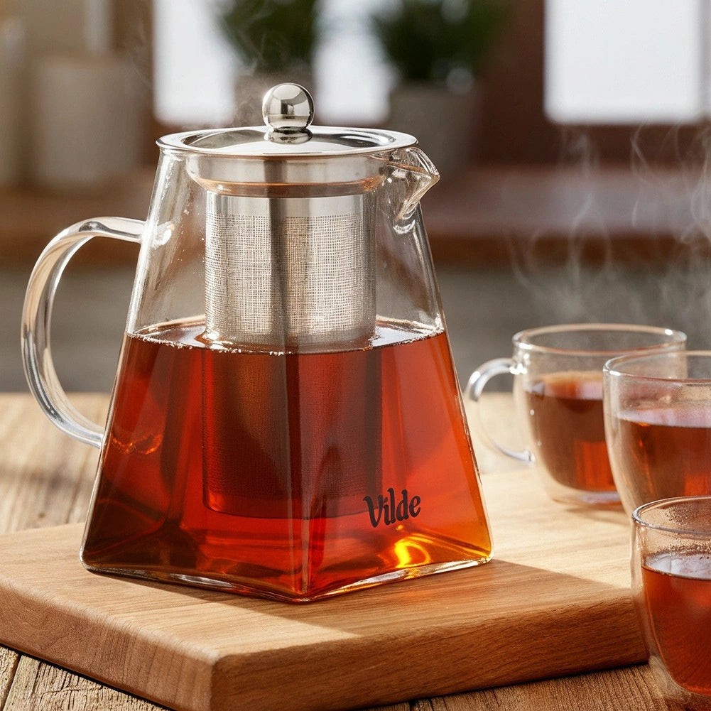 Teapot with Infuser, Heat-Resistant Glass, 920ml