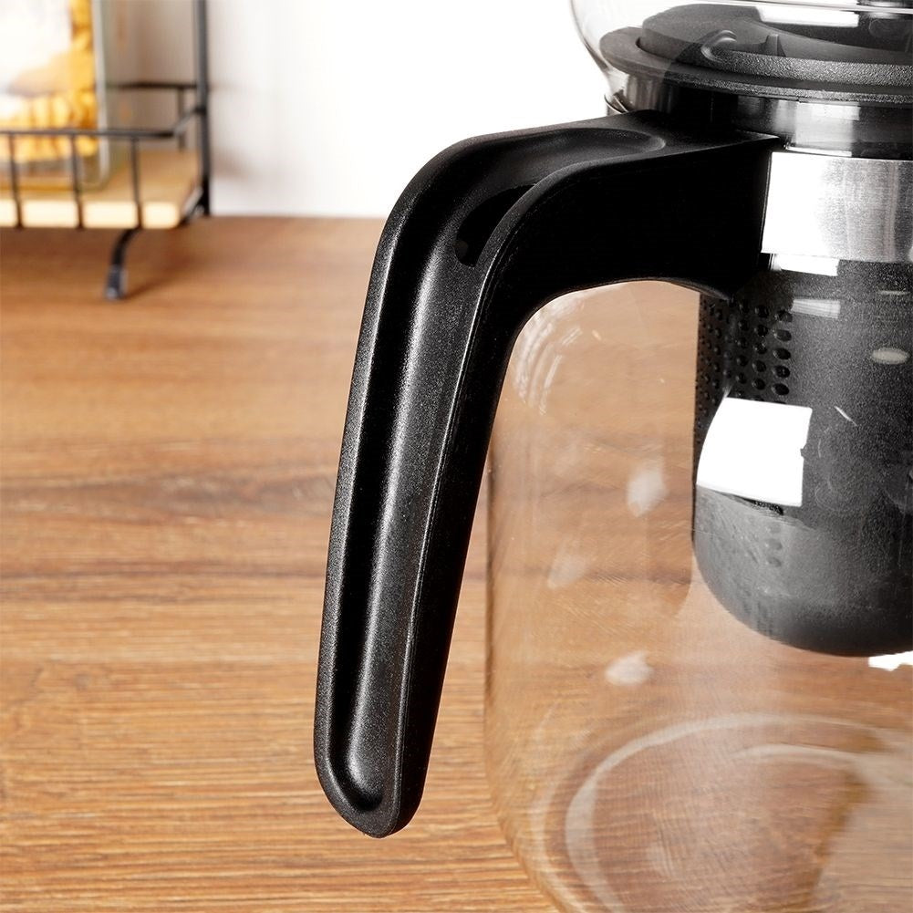Teapot with filter and heat-resistant glass