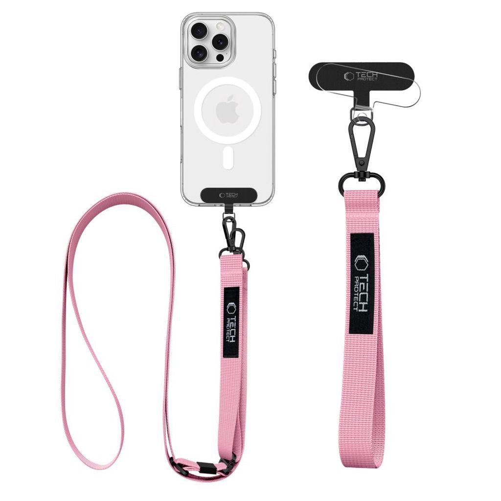 Tech-Protect C65 Mobilrem Set För Axelrem Och Handled – Rosa