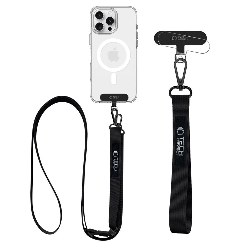 Tech-Protect C65 Mobilrem Set För Axelrem Och Handled – Svart