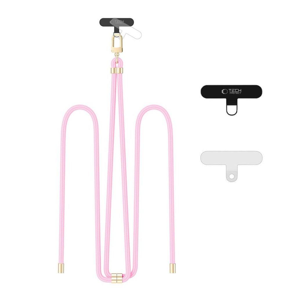 Tech-Protect C7S Justerbar Mobilrem – Ljusrosa/Guld