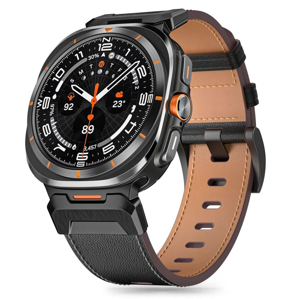 Tech-Protect Delta Pro Läderarmband för Galaxy Watch Ultra 47mm - Svart