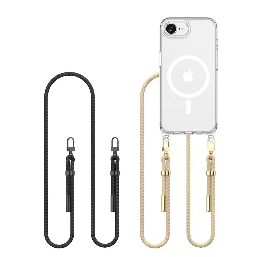Tech-Protect Flexair Chain Magsafe-skal till iPhone 16E - Svart/Beige