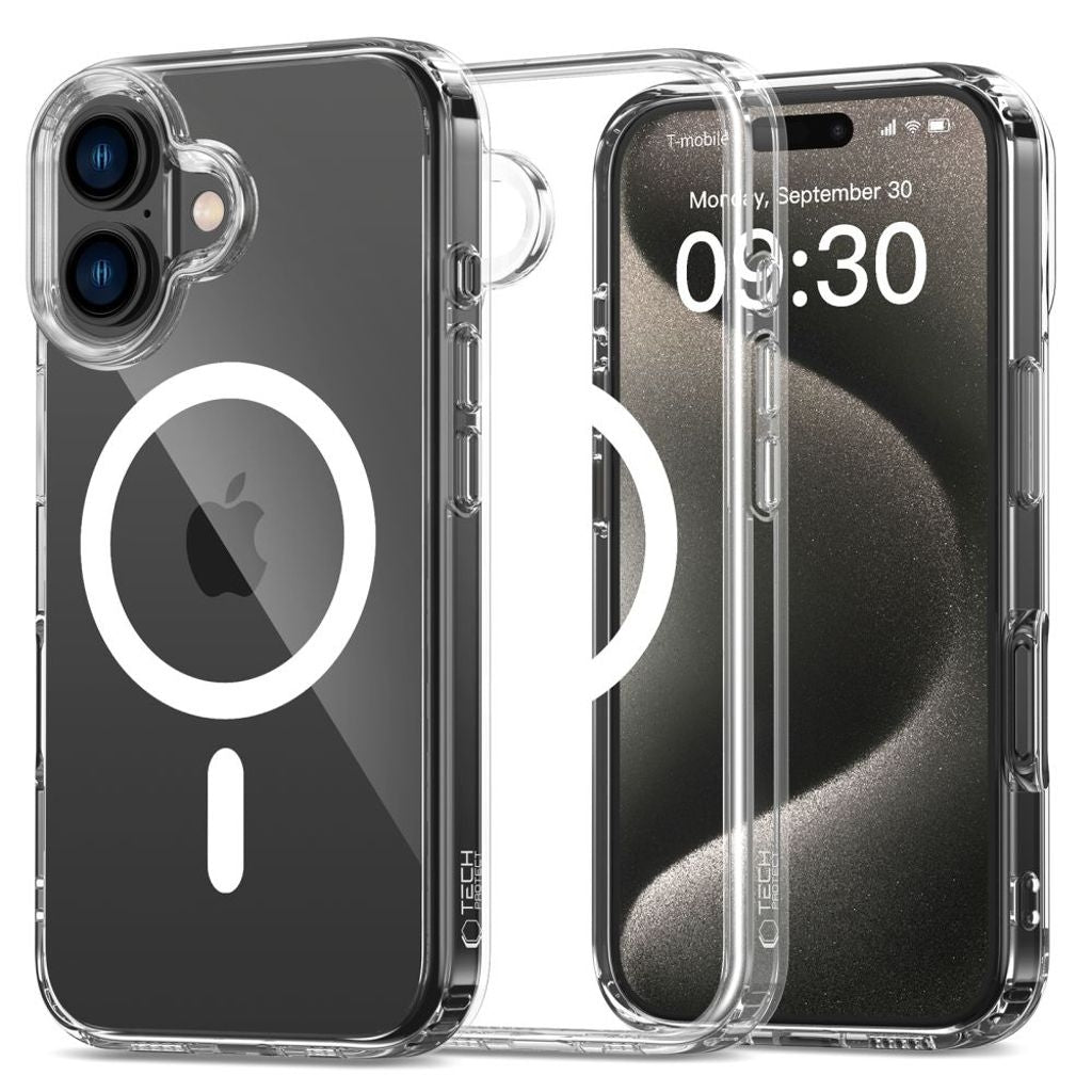 Tech-Protect Flexair Hybrid Magsafe-skal för iPhone 16 - Transparent