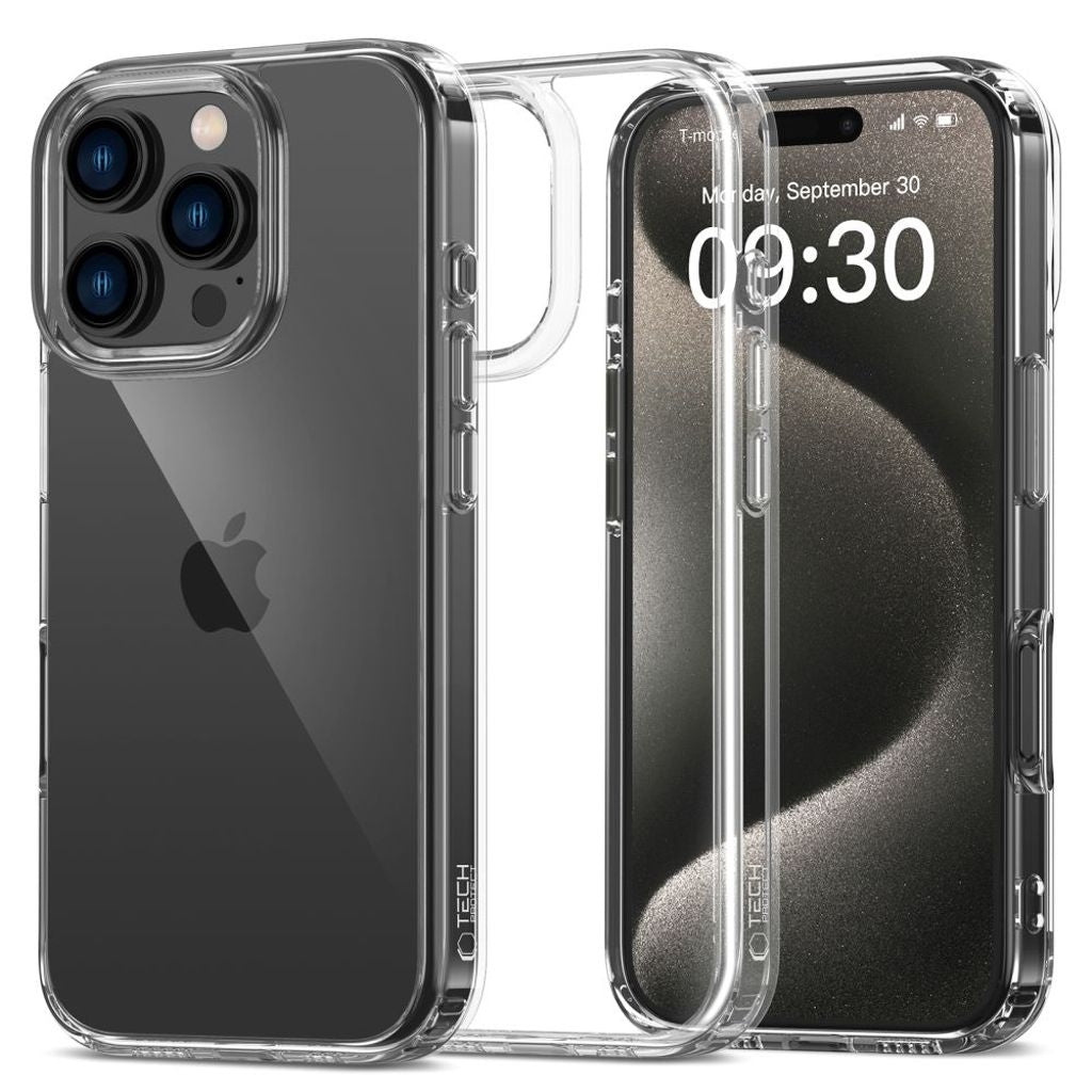 Tech-Protect Flexair Hybridskal För iPhone 16 Pro - Genomskinligt