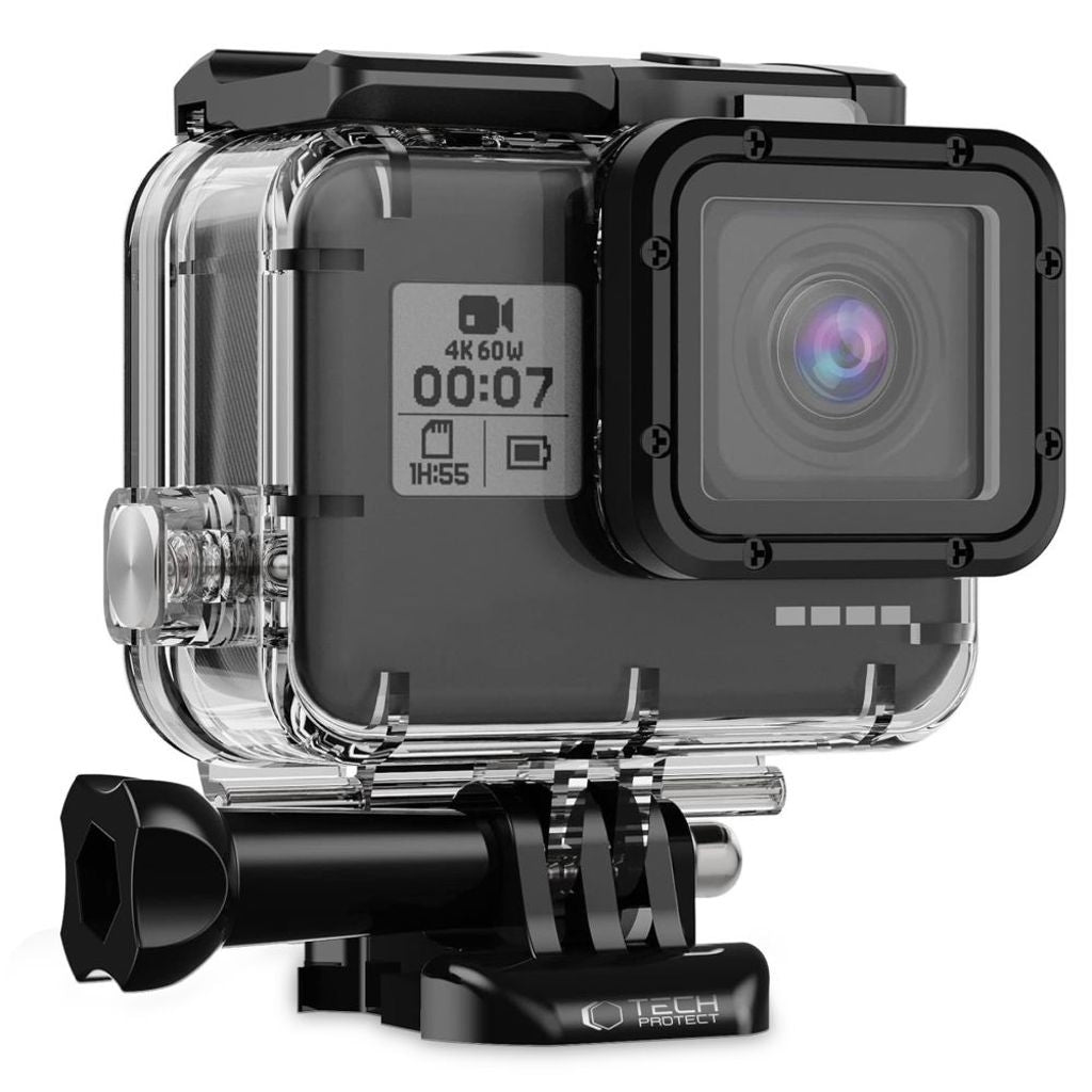 Tech-Protect Ga200 Vattentätt Fodral För GoPro Hero 5 / 6 / 7 – Genomskinligt