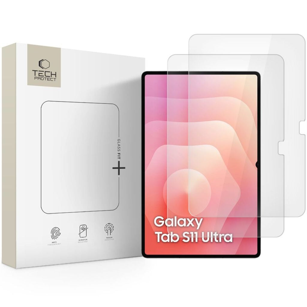 Tech-Protect Glass Fit+ 2-pack skärmskydd till Samsung Galaxy S10/S11 Ultra etc.