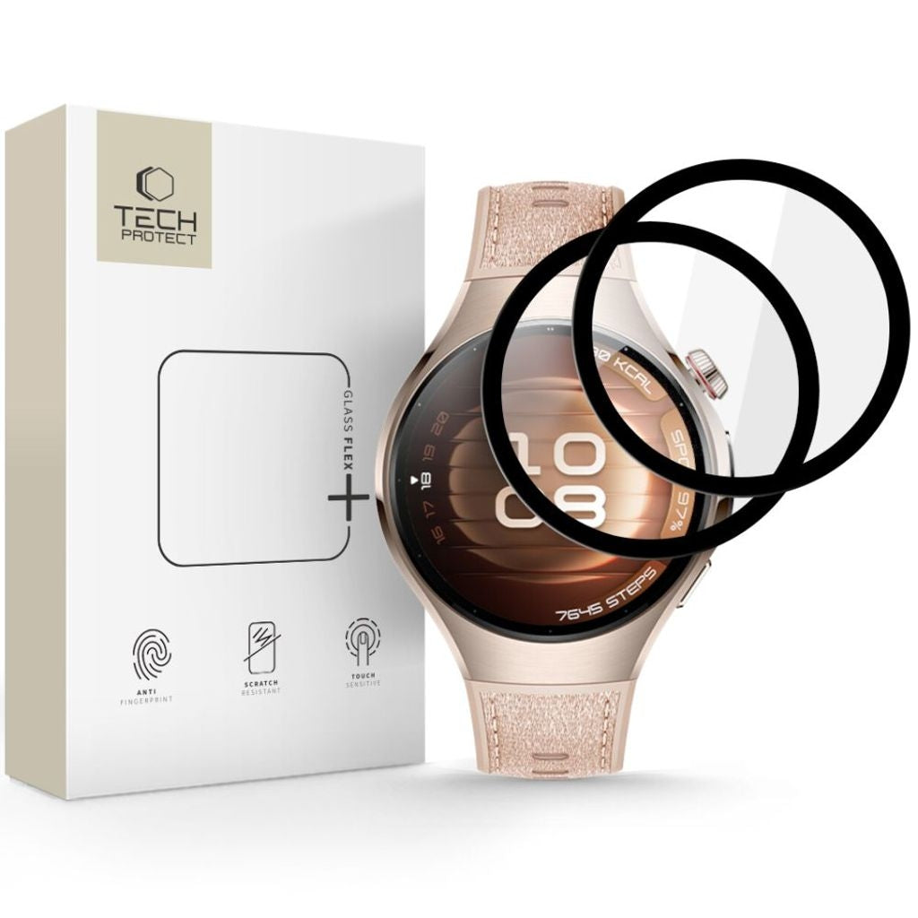 Tech-Protect Glass Flex+ Skärmskydd för Huawei Watch 5 46 mm, 2-pack