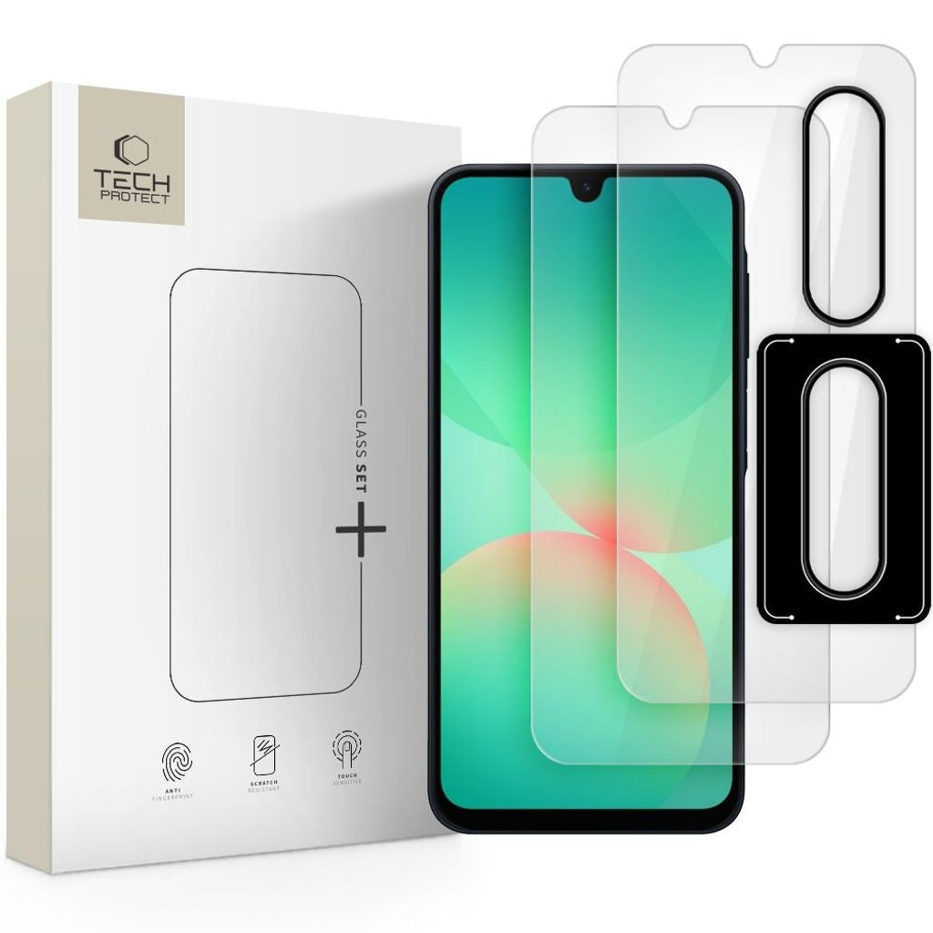 Tech-Protect Glasset+ 3-pack Skärm- och linsskydd för Samsung Galaxy A26 5G