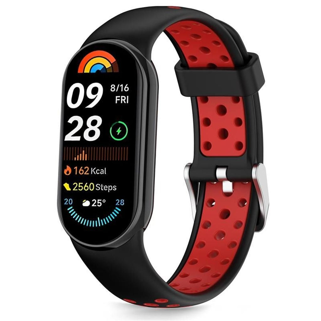 Tech-Protect Iconband Air Klockarmband Xiaomi Smartband 8/9/10/NFC - Svart/Röd