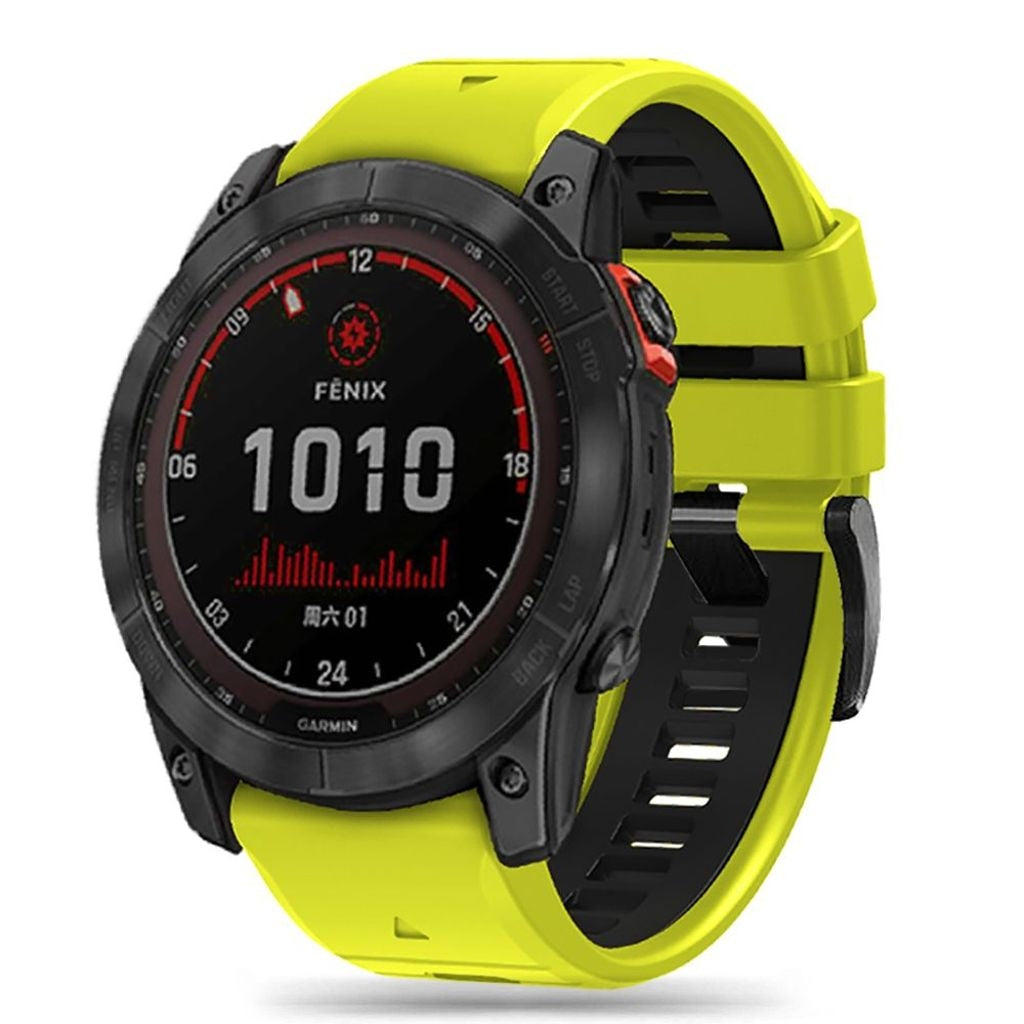Tech-Protect Iconband Pro Klockarmband För Garmin Fenix 6X/7X Etc - Lime/Svart