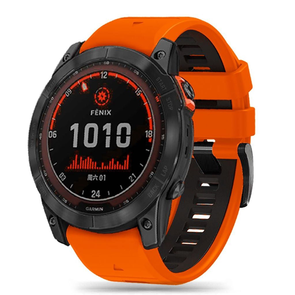 Tech-Protect Iconband Pro Klockarmband För Garmin Fenix 6X/7X Etc - Orange/Svart